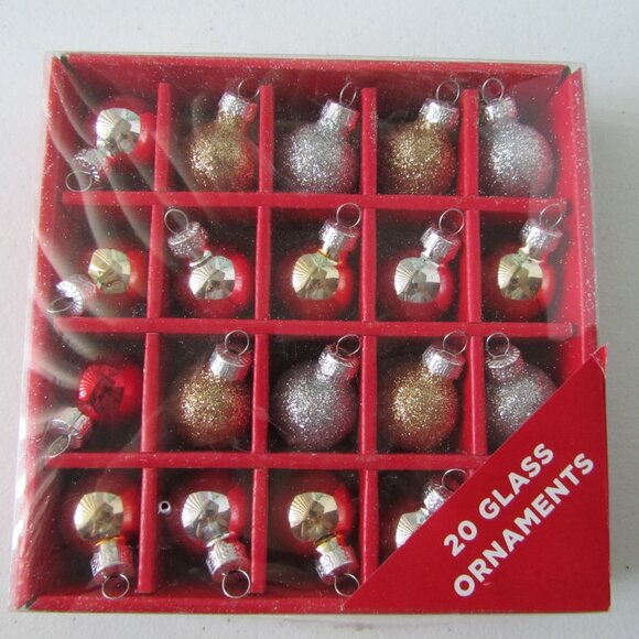 Ashland Macrame Green Christmas Tree With 20 Mini Glitter Glass Ornaments NWT - Picture 6 of 14